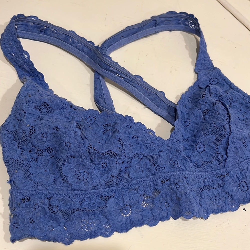 Periwinkle cross back bralette